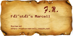 Füstös Marcell névjegykártya
