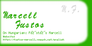 marcell fustos business card